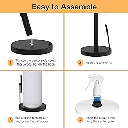 KENMY Paper Towel Holder with Spray Bottle