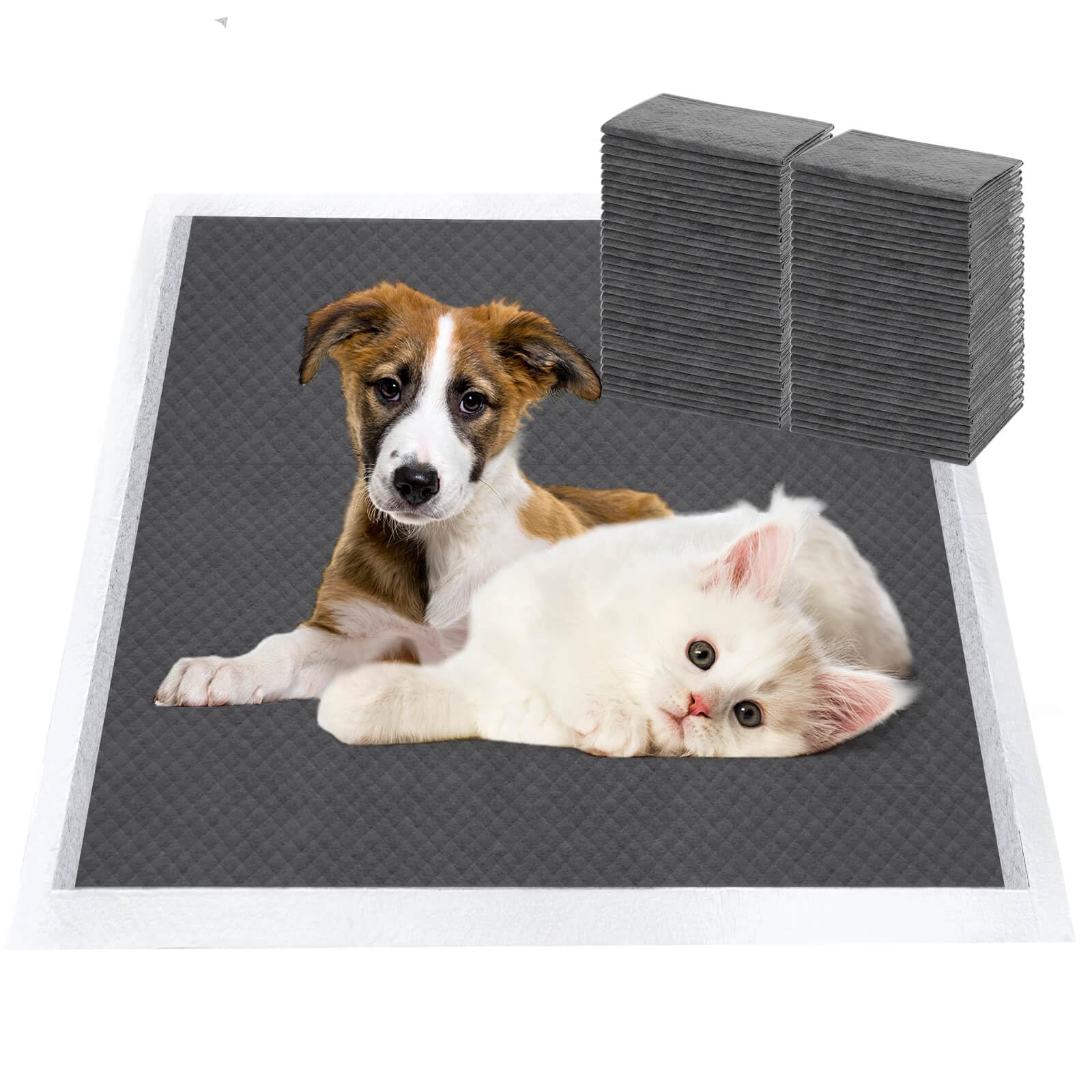Dono Puppy Pads, Dog Training Pads, 50 PCS, Charcoal Dog Pad for Small Dogs, Rabbits, Guinea Pigs, Puppy Pee Pads, Toilet Pads for Crate, Car, House, 33*45
