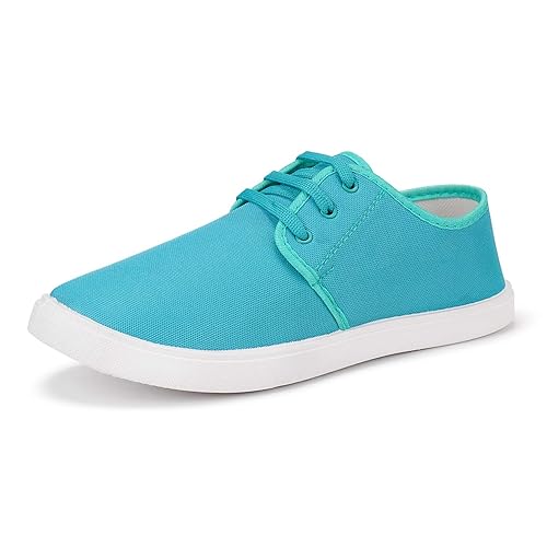 light blue canvas shoes