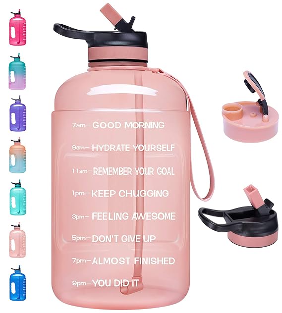 Buy Venture Pal Large 1 Gallon Motivational Water Bottle with 2 Lids
