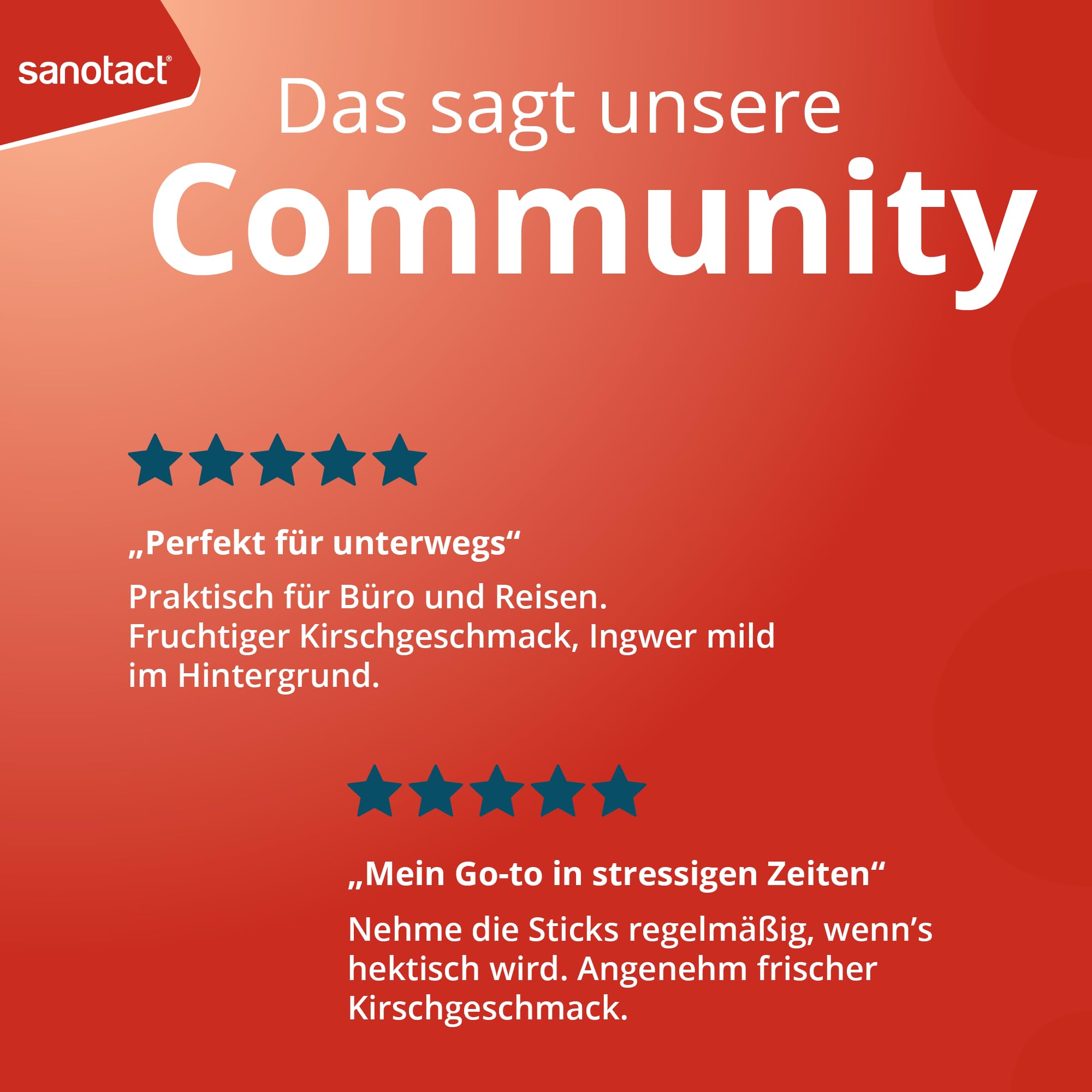 sanotact® Direkt-Boost Acerola + Ingwer | 20 Sticks | 180 mg natürliches Vitamin C aus Acerola | mit Ingwer-Extrakt | Immun­system & Zellschutz¹ | vegan, zuckerfrei, glutenfrei, laktosefrei 8