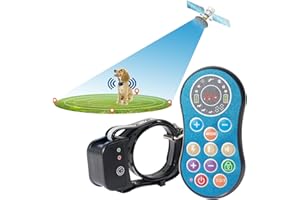 Dog Wireless Fence GPS Pet Training Collar 2 in 1 System, Adjustable Range Dog Wireless Fence 50-990 Feet, Wireless Charging 