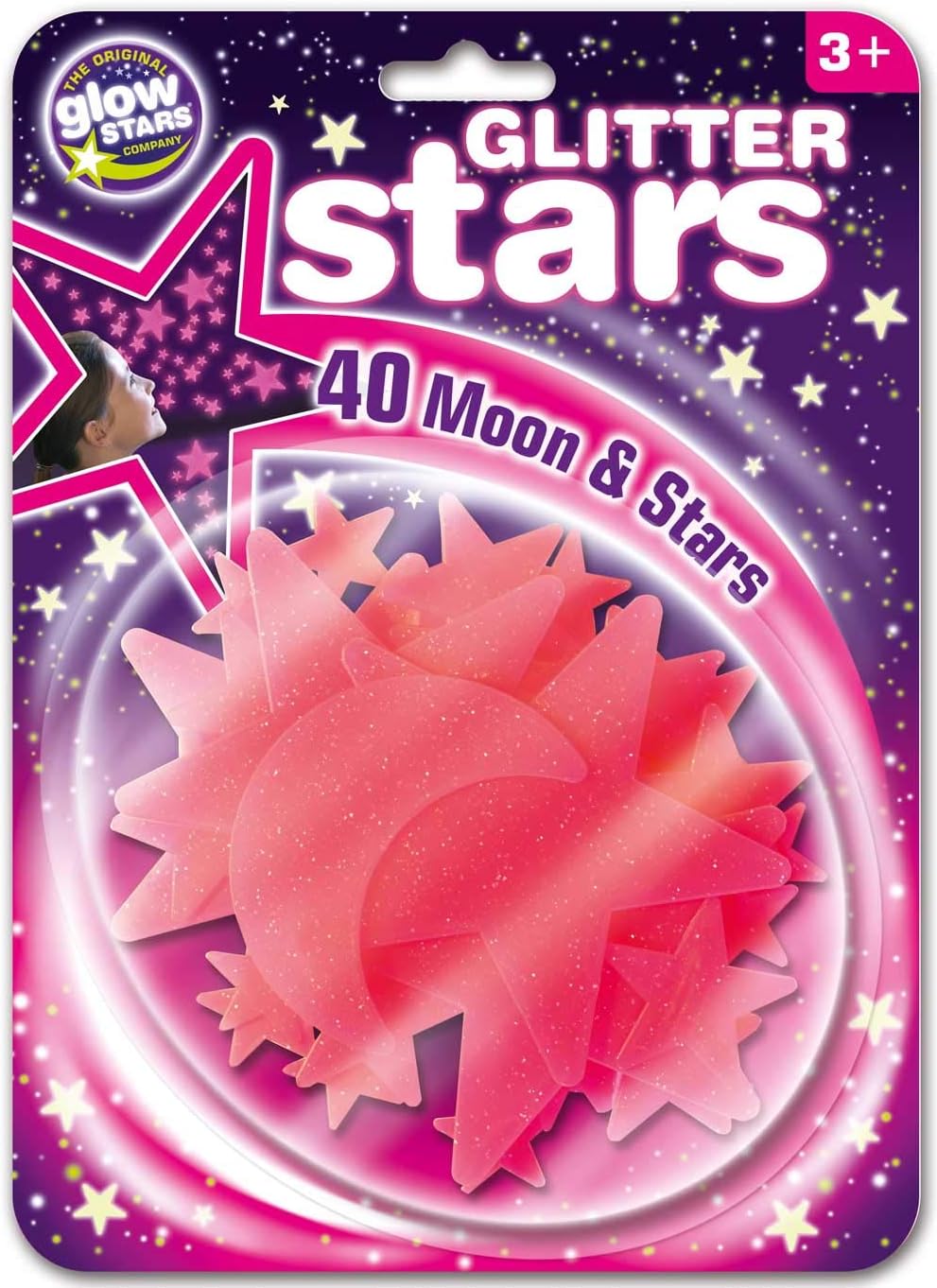 The Original Glowstars Company Glitter Stars Pink