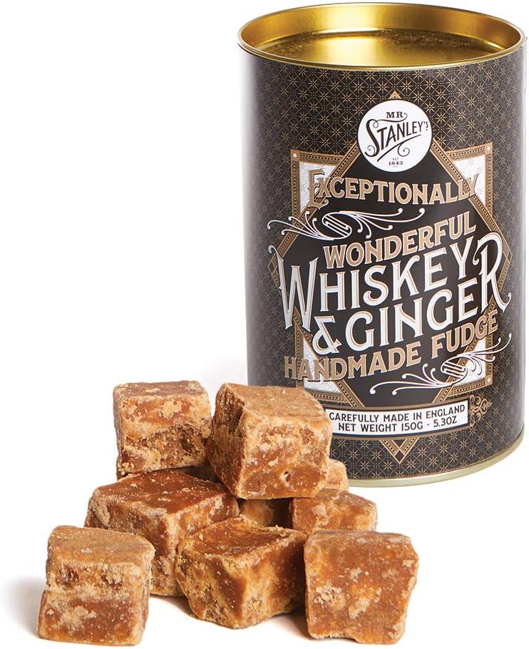 Mr Stanley's Boozey Fudge Drum, 150g - Pack of 2 (Whiskey & Ginger)