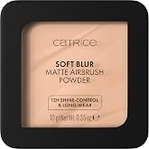 Catrice Soft Blur Matte Airbrush Powder, Pressed Powder, Vegan (030W) | Lightweight Setting Makeup, Blurs Pores &amp; Imperfections, 12H Oil Control; Talc Free, Fragrance Free, Cruelty Free, 0.35 oz