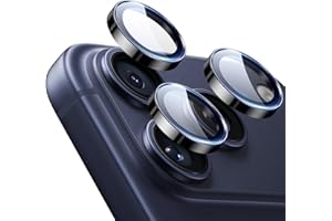 ESR Camera Lens Protector for iPhone 16 Pro Max/16 Pro/15 Pro Max/15 Pro/14 Pro Max/14 Pro, Ultra-tough HD Individual Lens Protectors, Scratch Resistant, Ultra-thin Tempered Glass, 1 Pack, Black