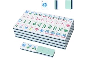 Jongyance American Mahjong Tile Set with160 Acrylic 4 Layer Engraved Mahjong Tiles, Mahjong Tiles Bag and Accessories