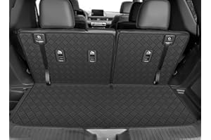 TTX LIGHTING Cargo Mat & Backrest Mat Fit for 2016-2025 Honda Pilot - Leather Trunk Liner Back Seat Cover Protector - All Weather Protection PU Leather Cargo Liner and Backrest Mat Pilot Accessories