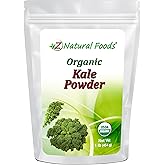 Z Natural Organic Kale Powder, Vegan Superfood Supplement for Drinks, Juice, Shakes, Smoothies Recipes, All Natural, Raw, Vegan, Non GMO, Gluten Free, Kosher, 1 lb