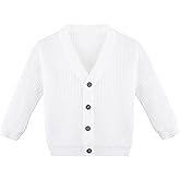 Lilax Baby Boys Basic Long Sleeve V-Neck Classic Knit Cardigan Sweater