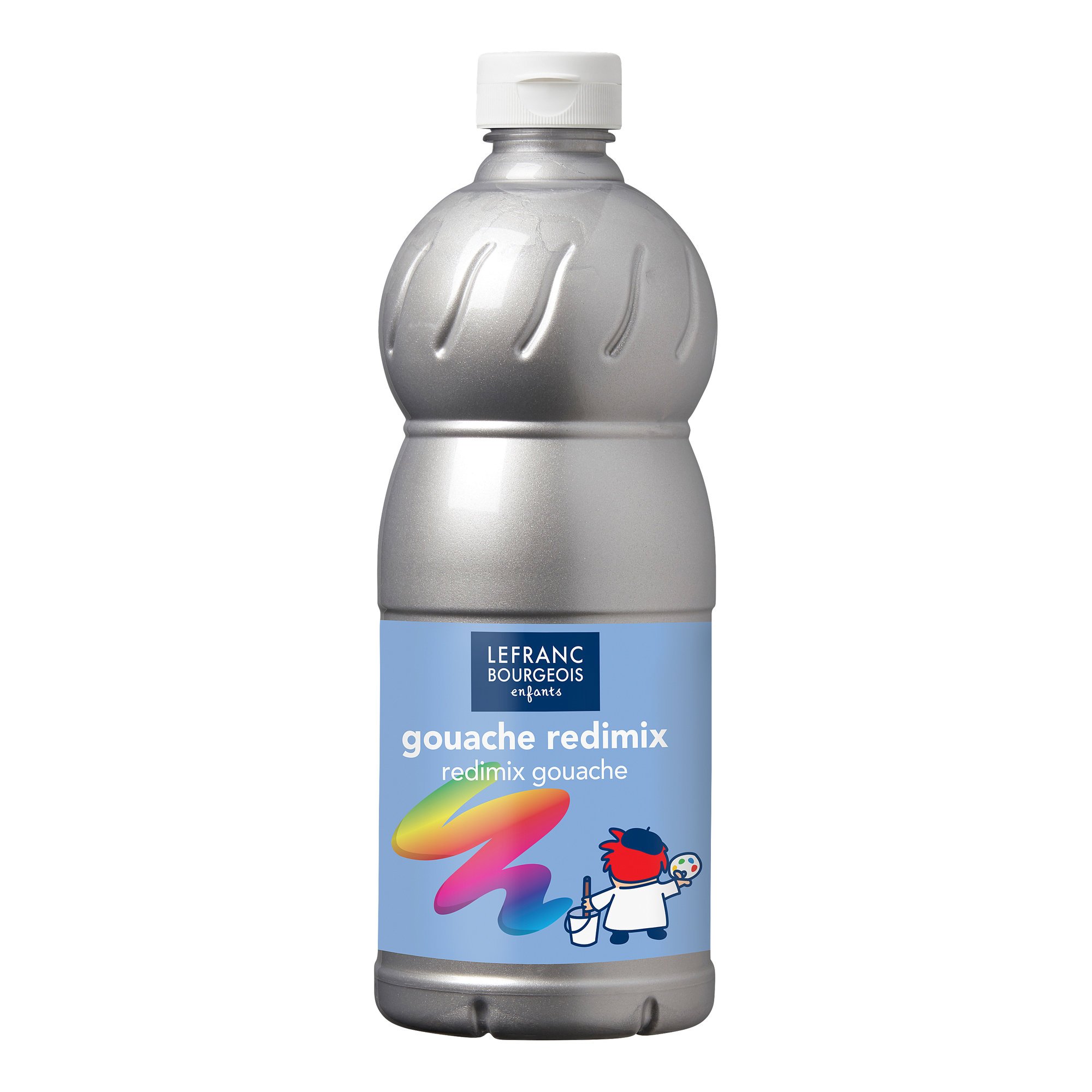 Lefranc Bourgeois Redimix Liquid Tempera, 1 Litre, Silver