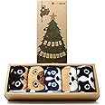 LIVEBEAR Gift Socks for Women with Box | US 5-9 Size High Cotton Crew Socks | Multi-Pack Holiday Christmas Gift Box Set