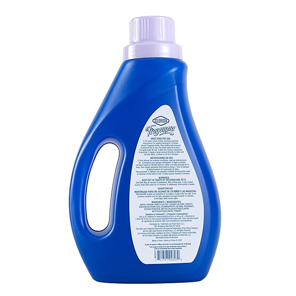 CLOROX FRAGANZIA LIQUID LAUNDRY DETERGENT, LAVENDER WITH EUCALYPTUS SCENT – HE COMPATIBLE FOR ALL FRONT AND TOP LOAD WASHING MACHINES, LONG-LASTING FRAGRANCE, 26 LOADS, 40 FL OZ