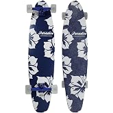Paradise Longboard Kicktail Complete Cruiser Skateboard, Mallows, 9" x 40"