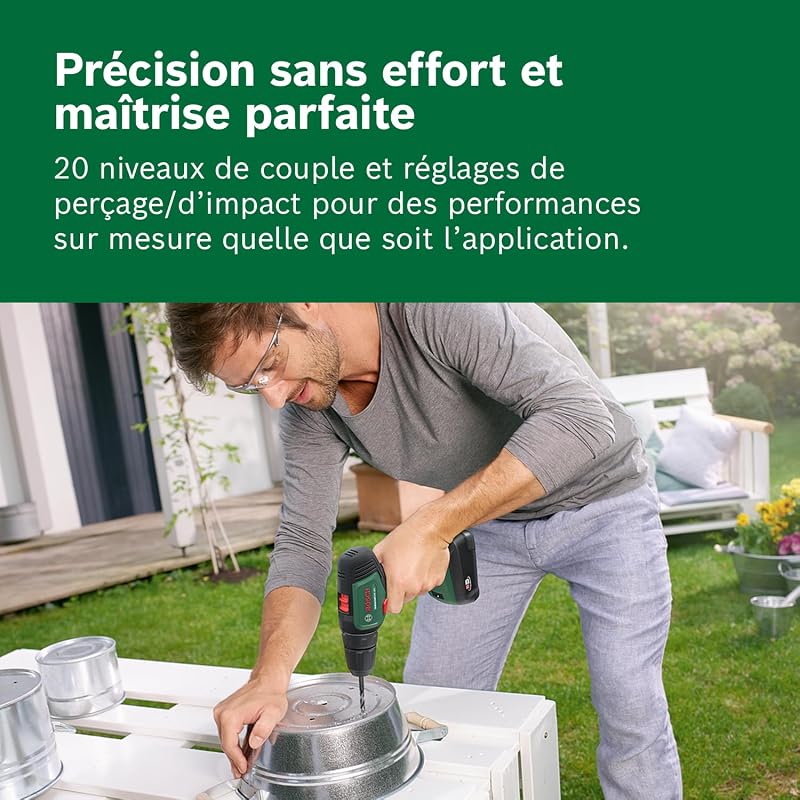 perceuse-visseuse sans fil UniversalDrill 18V (2 batteries, système 18 V, livré avec deux embouts de vissage et coffret)