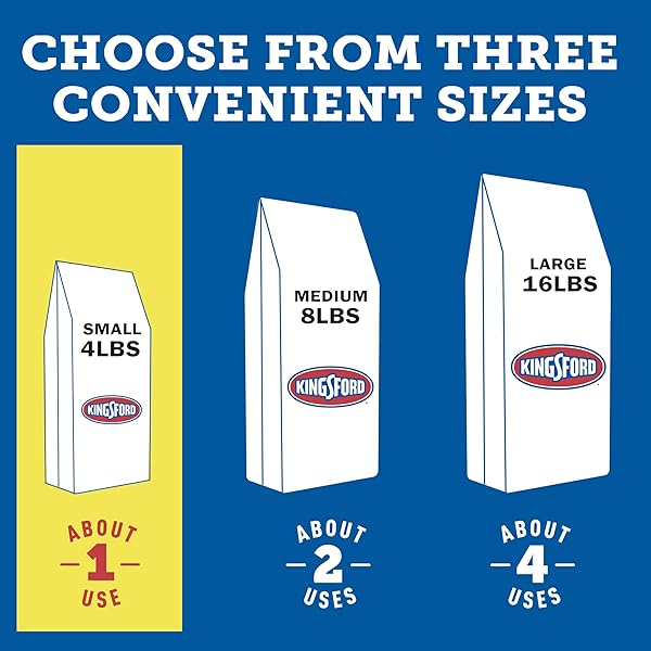 KINGSFORD EASY LIGHT CHARCOAL BRIQUETTES BAG, BBQ CHARCOAL FOR GRILLING, 4 POUNDS, PACKAGING MAY VARY