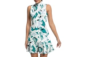 GGOV Tennis Dress for Women Golf Dresses with Shorts Inner Pocket Sleeveless Zip Up Stand Collar Workout Athletic Dresses