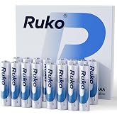 Ruko AAA Alkaline Batteries 16 Pack, Long-Lasting 1.5V Triple A | Batteries with 10 Years Shelf Life, Leak-Proof Design, Remote Controls &amp; Everyday Devices, Not Rechargeable