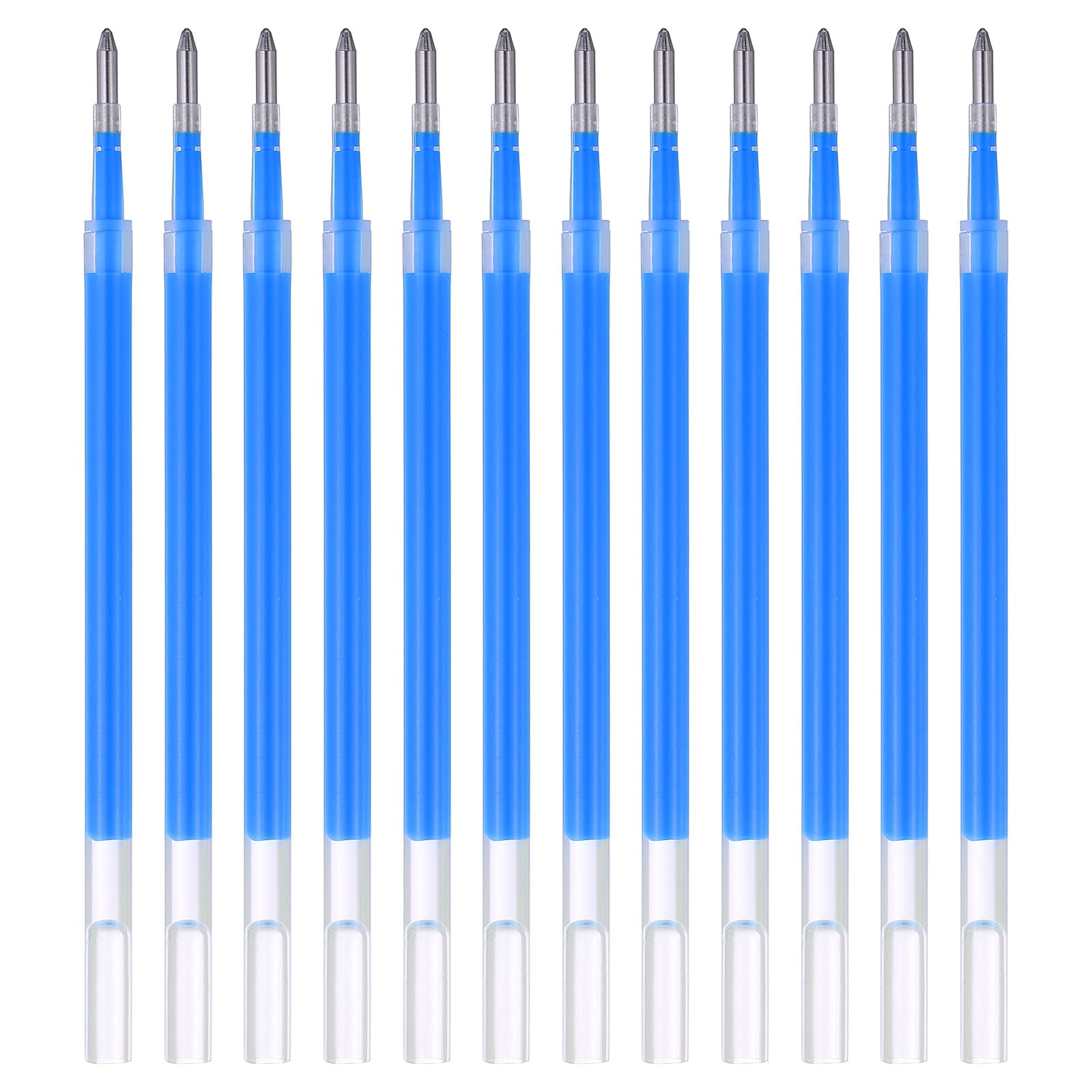 PATIKIL Gel Pen Refills, 12 Pcs 0.8mm Medium Point Neon Coloring Gel Ink Pen Replace Refills for Retractable Click Pens Writing Drawing Doodling Office Study Classroom Supplies, Blue