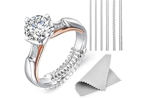 EIITO Ring Sizers for Loose Rings, Invisible Ring Size Adjuster, Ring Guards for Loose Rings Fit Most Thin Wide Rings. Insert Clip-Type Ring Spacer Ring Adjuster for Loose Rings Women and Men
