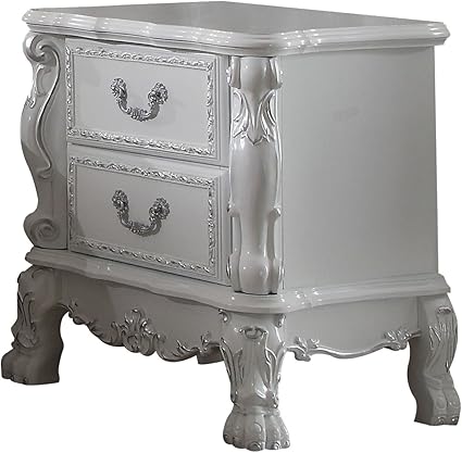 Amazon Com Acme Dresden Antique White Nightstand Furniture Decor