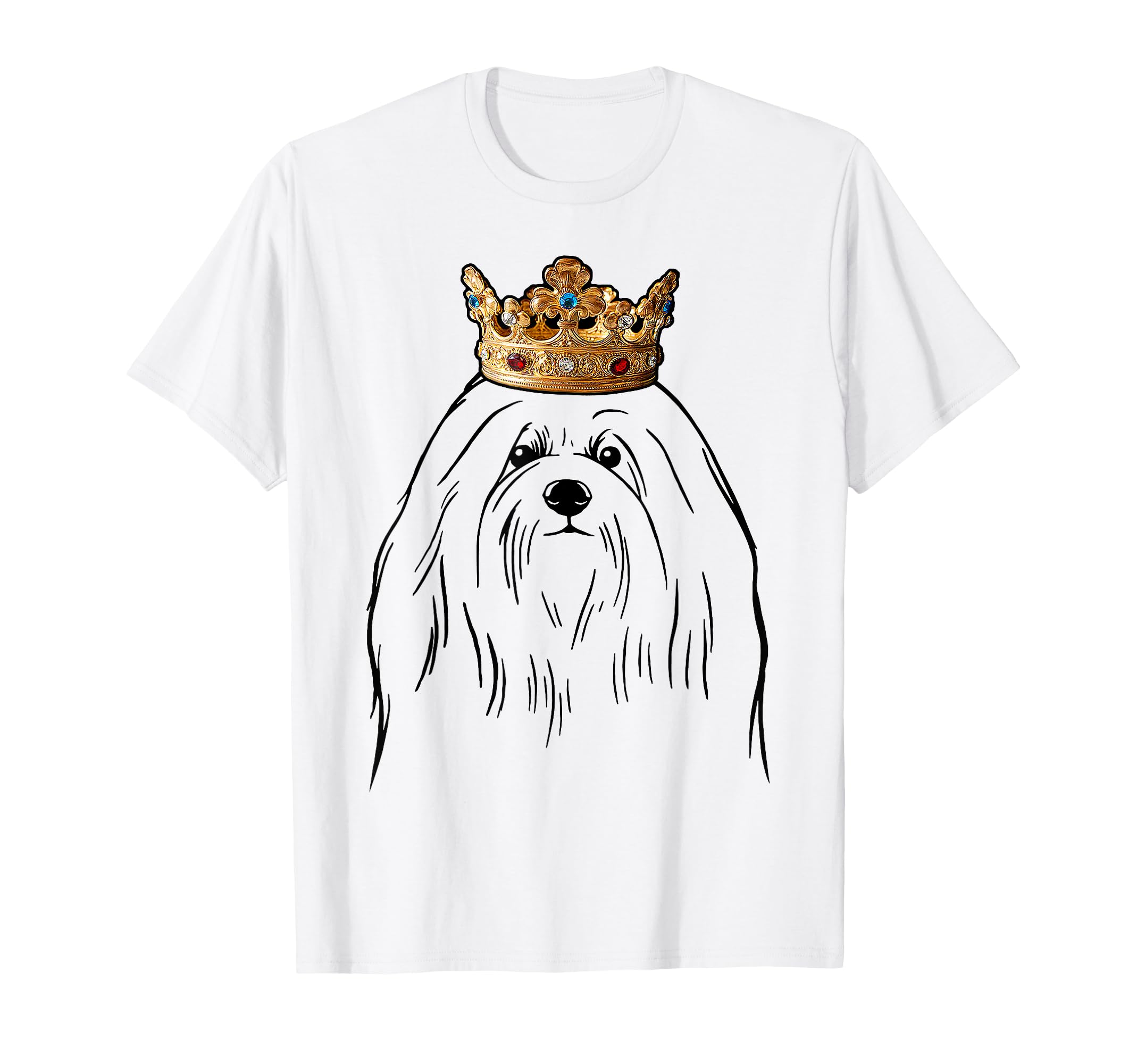 Coton de Tulear Dog Wearing Crown T-Shirt