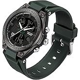 findtime Pink Watches for Women Digital 5Bar Waterproof Sports LED Backlight Wrist Watch Colorful Strap Analog Alarm