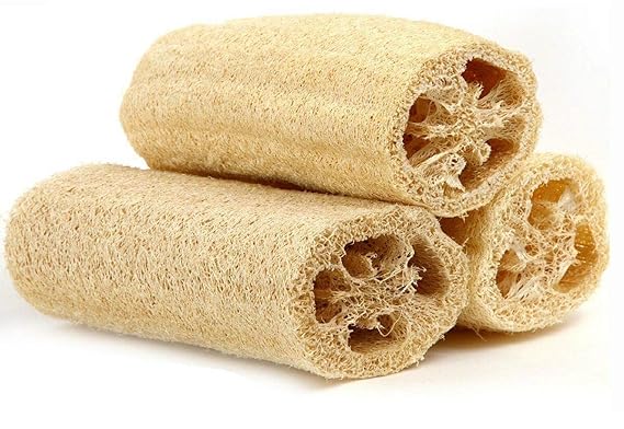 Evana Handcraft Natural Body Scrubber Loofah Sponge - Pack of 3