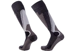 Pure Athlete High Performance Wool Ski Socks - Thermal Warm Merino Wool OTC Sock, Men Women