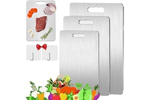 Yamato Cutting Board, Vtyne Premium Titanium Cutting Board, 100% Pure Titanium Cutting Boards for Kitchen, Double-Sided Food 