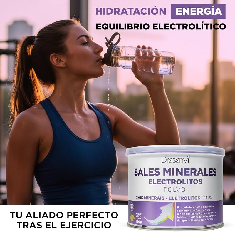 Electrolitos en Polvo Sabor Limon Drasanvi 160g con Magnesio y Potasio
