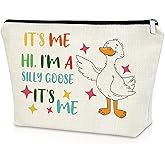 Sazuwu Silly Goose Gifts for Women Makeup Bag Goose Lover Gift Goose Themed Birthday Party Cosmetic Bag Animal Lovers Gift Ideas Toiletry Travel Pouch