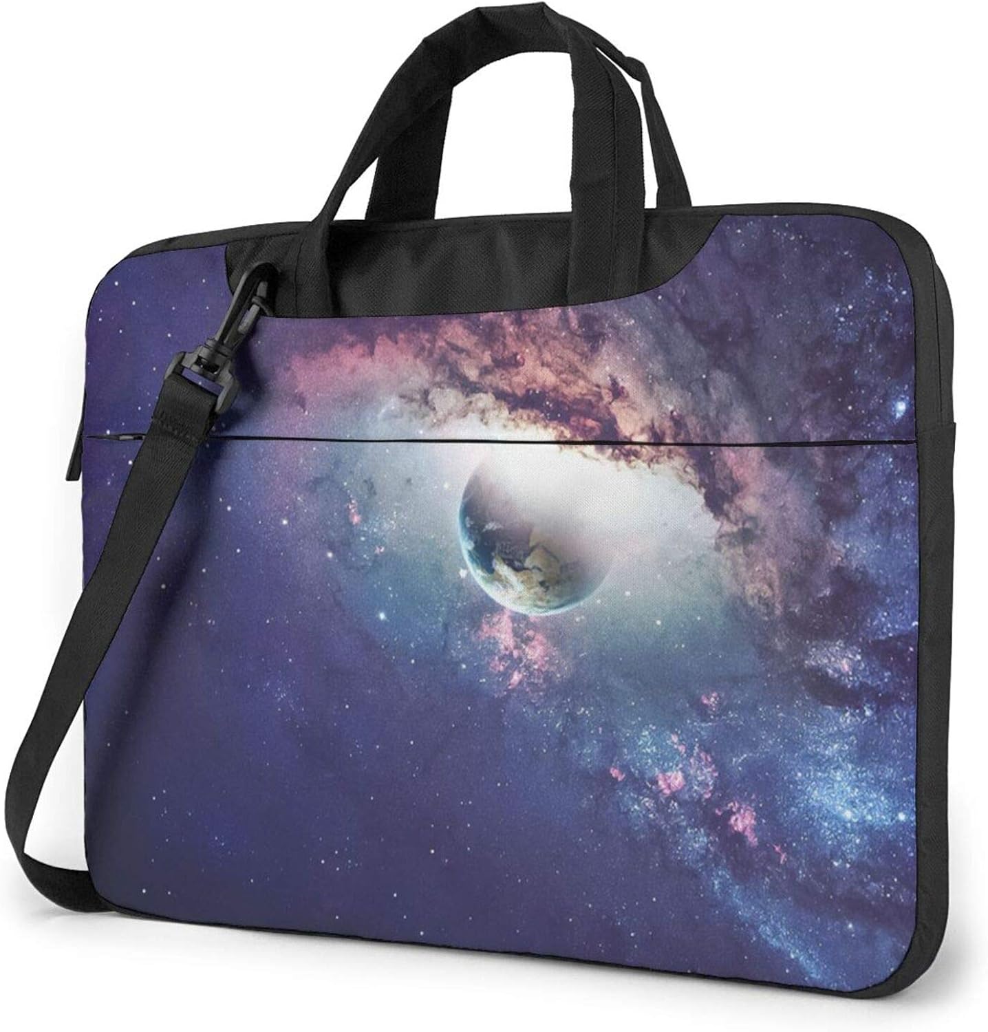 Purple Plants Laptop Bag, Shoulder Shockproof Laptop Bag, Computer