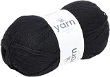 KORBOND DK Black Yarn 100g Acrylic Wool Lightweight Hypoallergenic
