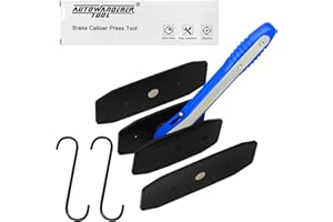 AutoWanderer Tool Brake Caliper Compression Tool Caliper Press Tool, Brake pad Spreader Car Ratchet Caliper Pistion Compressor Tool with 2 Hangers