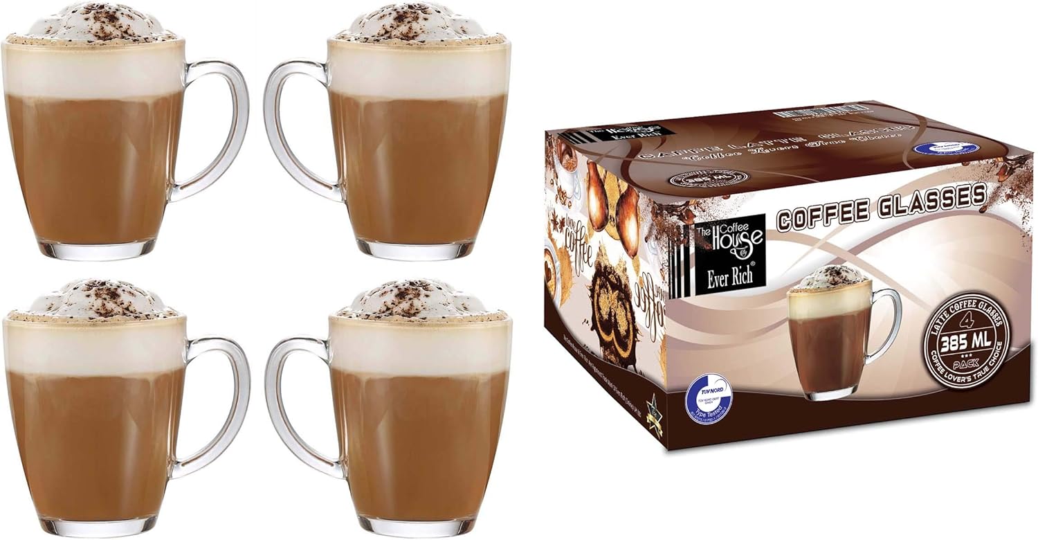 Ever Rich ® Verres à café, tasse de tasse de thé de latte (pour tassimo
