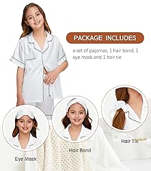 ALHAVONE Kids Girl Pajama Set with Headband