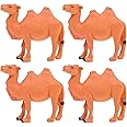 TOYANDONA 4PCS Camel Figurine Miniature Camel Figurines Playset Wildlife Bactrian Camel Camel Animal Model for Table Desktop Animal Figurine