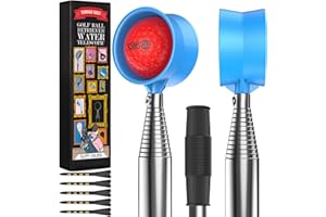 XSMSGO 9Ft/12Ft Telescopic Stainless Steel Golf Ball Retriever for Water, High Durability Double Sided Golf Ball Picker Upper, Men's and Women's Golf Accessories Gifts.