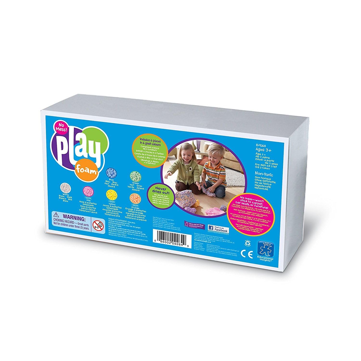 Learning Resources Playfoam® Student Set, 6-Pack, Non-Toxic, Creative Sensory Play & Fidget Toy Gifts for 3 4 5 6 7 Year Old Kids Boys & Girls