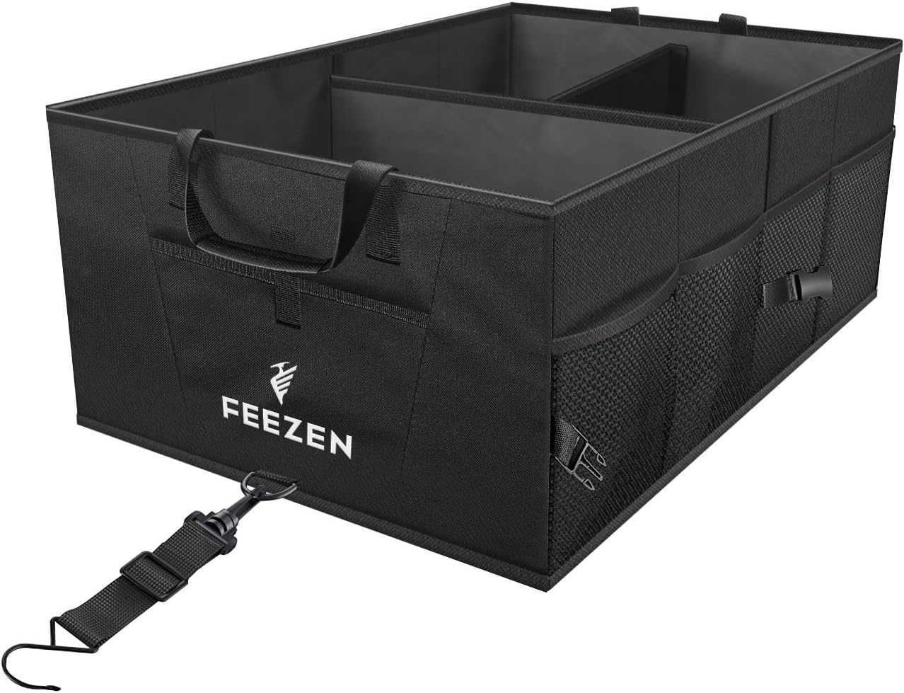 Feezen(フィーゼン) 車用トランクオーガナイザー SUV/車/トラック/乗用車/ミニバンに最適 ご家庭用 丈夫で耐久性に優れた構造 滑り止め付き 防水加工済み