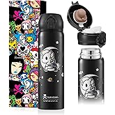 Tokidoki Unicorno Bottle 17oz Insulated Stainless Steel Water Bottle Reusable Vacuum Insulated Water Bottle Tumbler with Leak Proof Flip Bottle for Travel Office Gym (space)