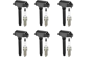 BDFHYK Ignition Coil Pack UF807 and Iridium Spark Plugs 93175 Compatible with Chrysler Pacifica Dodge Durango Jeep Grand Cherokee Wrangler Ram 1500 3.6L V6 68223569AB LKR7DIX-11S, Sets of 6