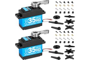 Miuzei 35kg High Torque RC Servo, Coreless Servo Motor Metal Gear Digital Waterproof Steering Servo for Arduino 1/8 1/10 RC Car Robotic DIY 270 Degree (2)