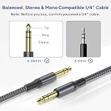 Elebase 1/4 Inch TRS Instrument Cable 1M 2-Pack Straight 6.35mm Jack view 3