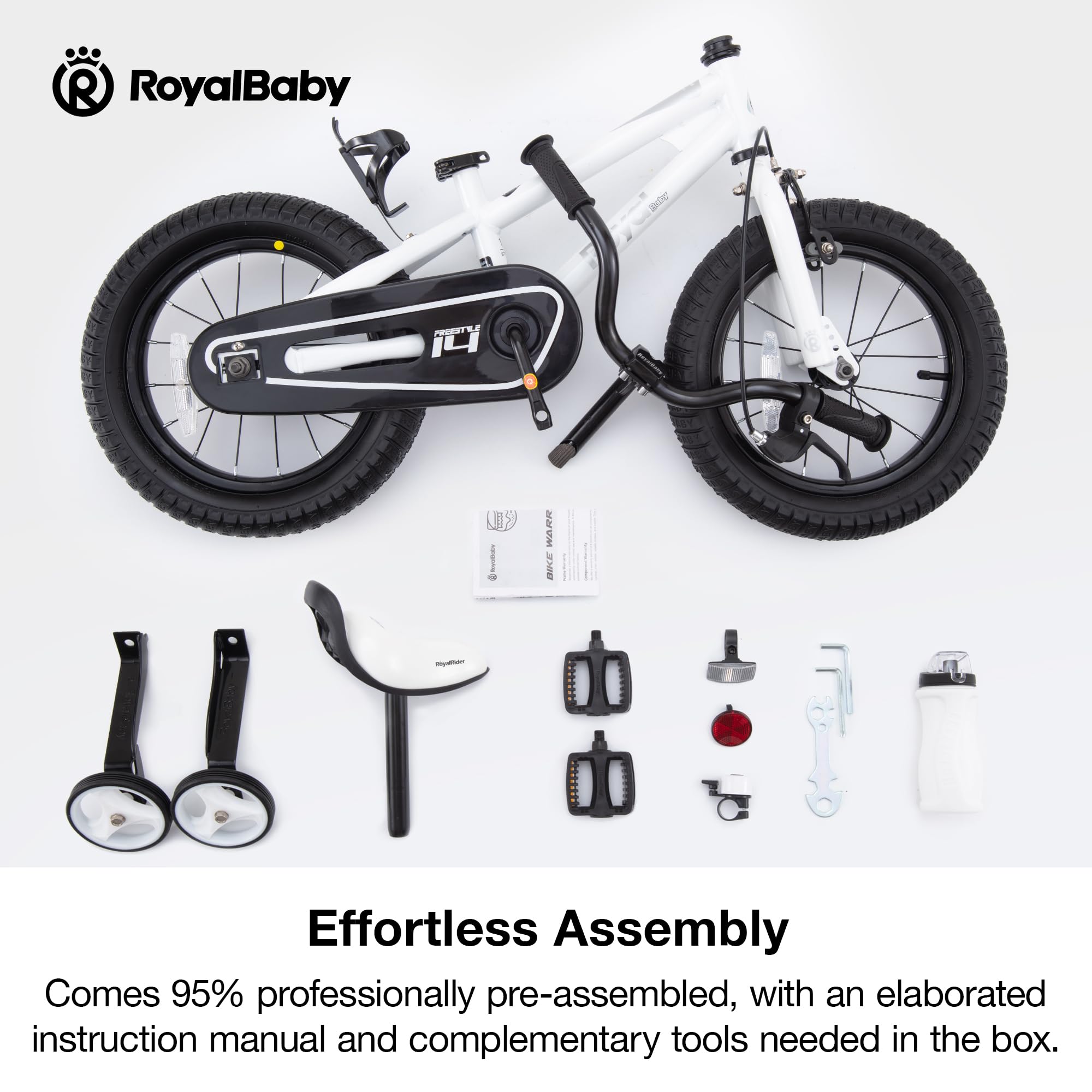 RoyalBaby Kids Bike EZ Freestyle 12-18 Inch Training Balance Bicycle | Free Balance to Pedal | Easy Learning Bicycle | for Toddlers to Big Kids