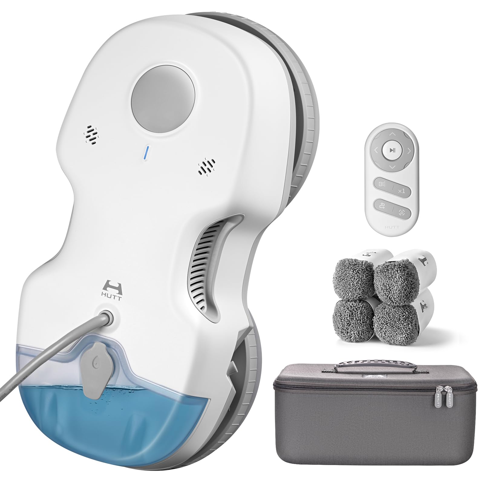 Photo 1 of HUTT S7 Window Cleaning Robot, 5500Pa Suction, 3D Floating Chassis, HydroJet Water Spray 80ml Tank, Multiple Safety Systems, SLAM 4.0 Navigation, 8 x Cloths, All-in-One Storage Box