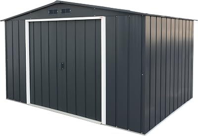 Duramax ECO 10 x 8 Metal Garden Storage Shed Anthracite