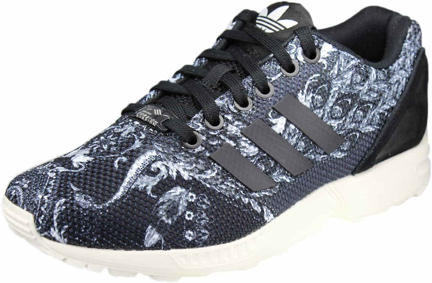 womens adidas black zx flux trainers