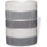 Zahari Home Decorative Trash Can for Bathroom, Office &amp; Bedroom - 2.1 Gallons Stylish &amp; Small Trash Can for Dorms, Desktop &amp; Restroom - Chic Waste Basket for Compact Spaces, Modern Line, Grey